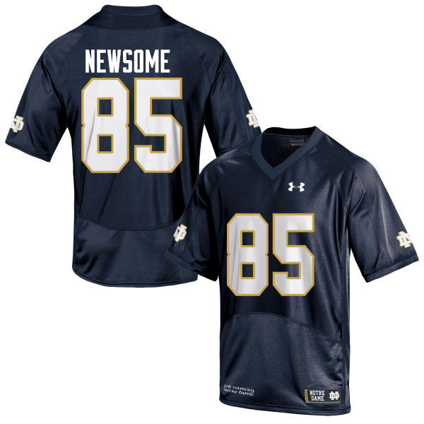 Men #85 Tyler Newsome Notre Dame Fighting Irish College Football Jerseys-Navy Blue